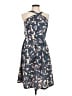 CAbi Print Blue Cocktail Dress Size 8 - photo 1