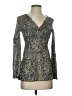BCBGMAXAZRIA 100% Nylon Silver Long Sleeve Blouse Size XS - photo 1