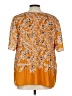 DR2 100% Polyester Orange Short Sleeve Blouse Size L - photo 2