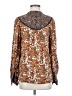 Hinge 100% Viscose Brown Long Sleeve Blouse Size S - photo 1