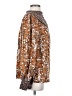Hinge 100% Viscose Brown Long Sleeve Blouse Size S - photo 4