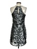 Express 100% Polyester Metallic Silver Gray Cocktail Dress Size XS - photo 2