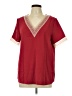 Unbranded 100% Polyester Red Short Sleeve Blouse Size L - photo 1