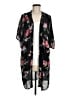 Love 100% Rayon Black Kimono Size M - photo 1