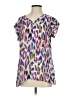CAbi 100% Polyester Purple Short Sleeve Blouse Size S - photo 1
