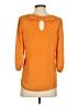 Bella D 100% Polyester Orange 3/4 Sleeve Top Size S - photo 2