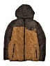 DKNY 100% Polyester Color Block Brown Jacket Size 14 - 16 - photo 1