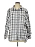 Cotton On Plaid Gray Long Sleeve Button-Down Shirt Size L - photo 1
