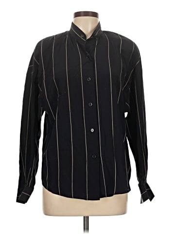 Linda Allard Ellen Tracy Long Sleeve Silk Top (view 1)