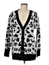 Design History Animal Print Silver Cardigan Size M - photo 1