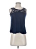 E&M Collection 100% Polyester Blue Sleeveless Blouse Size S - photo 1