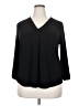 TWO by Vince Camuto Black 3/4 Sleeve Top Size XXL - photo 1