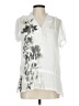 AGB White Short Sleeve Blouse Size L - photo 1