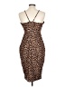 Likely 100% Polyester Animal Print Brown Cocktail Dress Size 10 - photo 2