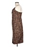 Likely 100% Polyester Animal Print Brown Cocktail Dress Size 10 - photo 5