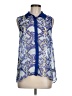 W118 by Walter Baker 100% Polyester Blue Sleeveless Blouse Size M - photo 1