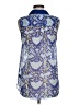 W118 by Walter Baker 100% Polyester Blue Sleeveless Blouse Size M - photo 2