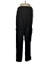 Peace & Pearls 100% Polyester Solid Black Cargo Pants Size M - photo 2