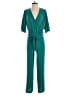 NY Invasion 100% Polyester Solid Teal Blue Jumpsuit Size M - photo 1