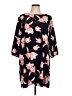 Old Navy 100% Polyester Print Black Casual Dress Size L - photo 1
