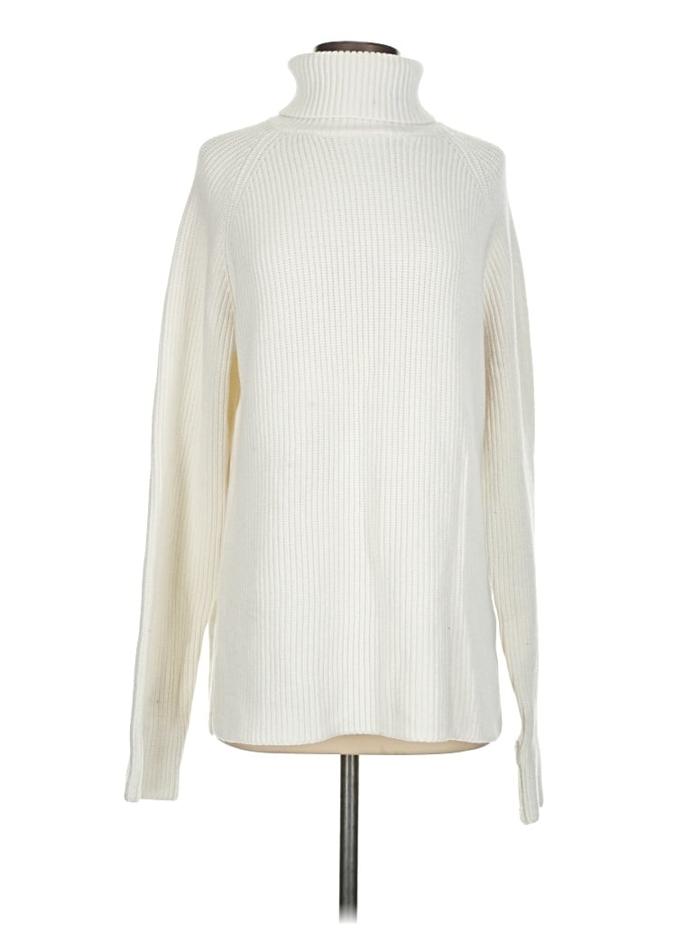 Pre-owned Evereve Turtleneck Sweater In Ivory