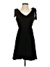 Aqua Solid Black Cocktail Dress Size XS - photo 1