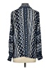 Pencey 100% Polyester Print Blue Long Sleeve Blouse Size 2 - photo 2