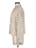 Pleione 100% Polyester Print Ivory Long Sleeve Blouse Size M - photo 5