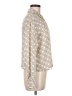 Pleione 100% Polyester Print Ivory Long Sleeve Blouse Size M - photo 4