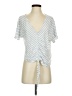 High End Hippie Silver Short Sleeve Top Size S - photo 1