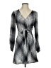 Express 100% Rayon Plaid Gray Casual Dress Size S - photo 1