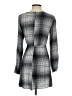Express 100% Rayon Plaid Gray Casual Dress Size S - photo 2