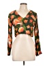 Isolda Orange Long Sleeve Blouse Size 10 - photo 1