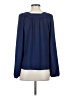 Express 100% Polyester Blue Long Sleeve Blouse Size XS - photo 2