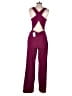 Crystal Sky Solid Burgundy Jumpsuit Size M - photo 2