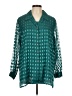 Allison Daley 100% Polyester Teal Long Sleeve Blouse Size L (petite) - photo 1