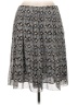 Sigrid Olsen 100% Polyester Hearts Silver Casual Skirt Size 8 (petite) - photo 1