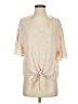Modern Works Tan Short Sleeve Blouse Size S - photo 1