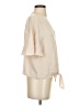 Modern Works Tan Short Sleeve Blouse Size S - photo 4