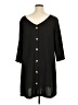 Unbranded Solid Black Casual Dress Size XL - photo 2
