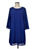 Daniel Rainn Solid Blue Casual Dress Size M (petite) - photo 1