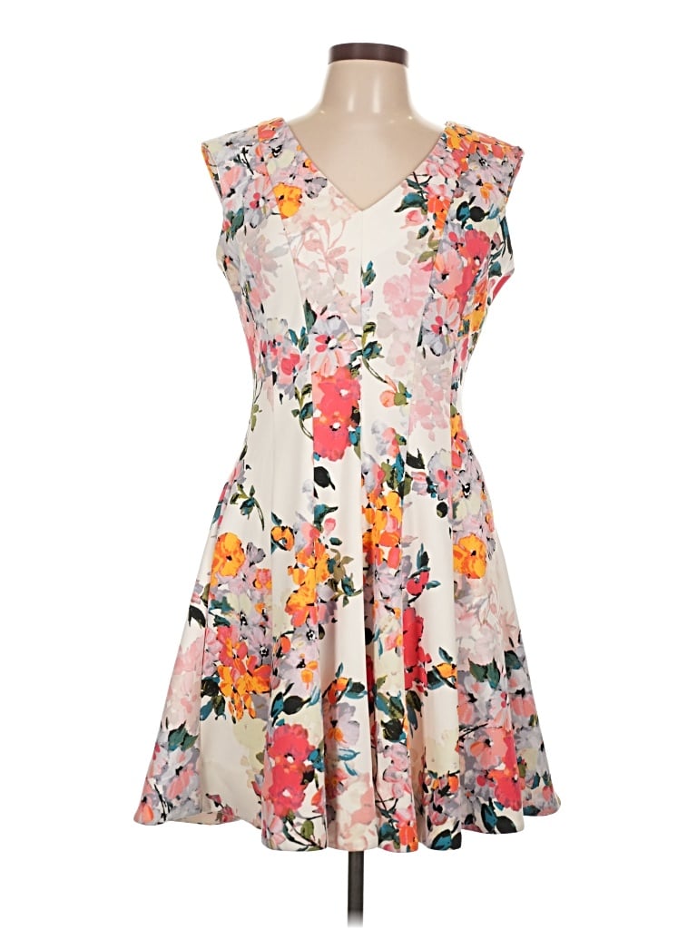 Pre-owned Just Taylor Just... Taylor Cocktail Dress In White