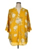 Worthington 100% Polyester Yellow 3/4 Sleeve Blouse Size 1X - photo 1