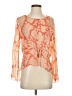 Papillon 100% Rayon Orange Long Sleeve Blouse Size S - photo 1