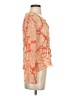 Papillon 100% Rayon Orange Long Sleeve Blouse Size S - photo 4