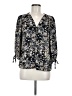 Renee C. 100% Polyester Black 3/4 Sleeve Blouse Size M - photo 1