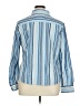 Caribbean Joe Stripes Blue Long Sleeve Blouse Size XL - photo 2