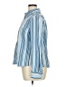 Caribbean Joe Stripes Blue Long Sleeve Blouse Size XL - photo 5