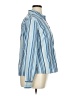 Caribbean Joe Stripes Blue Long Sleeve Blouse Size XL - photo 4