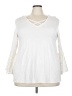 Catherines 100% Polyester Ivory 3/4 Sleeve Top Size 2X - photo 1